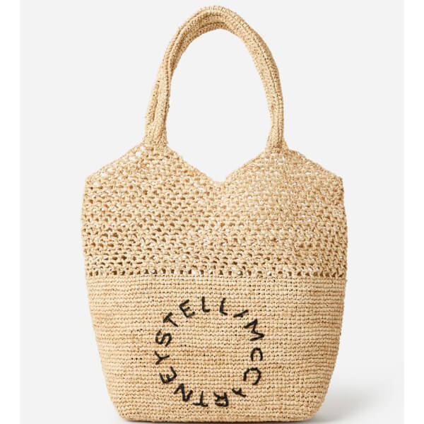 STELLA McCARTNEY ステラマッカートニー トートバッグ コピー ステラスモールロゴ（ラフィア）700093W87019500